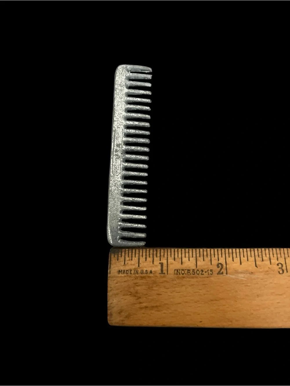 Vintage Aluminum Pocket Grooming Comb Made In U.S.A.